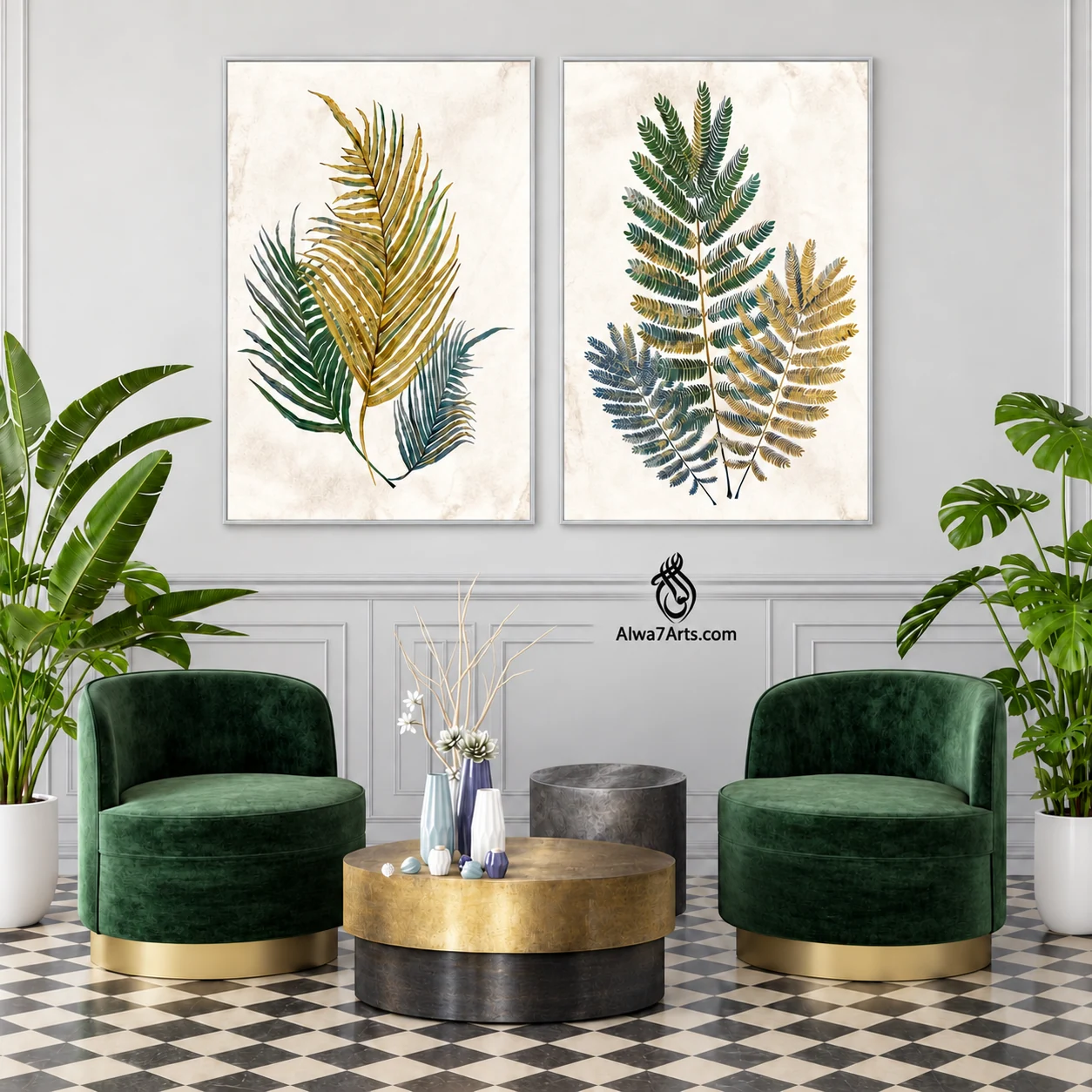 Mirrored Palms from Contemporary Abstracts, code ALW-L007