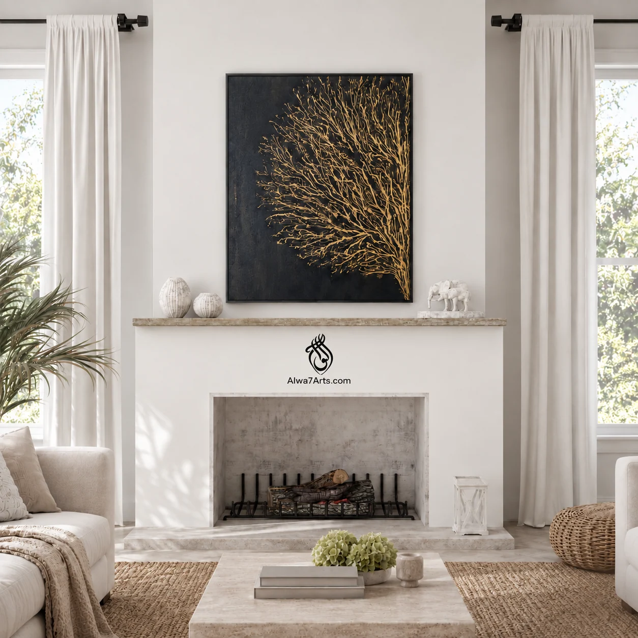 Golden Tree from Contemporary Abstracts, code ALW-L010