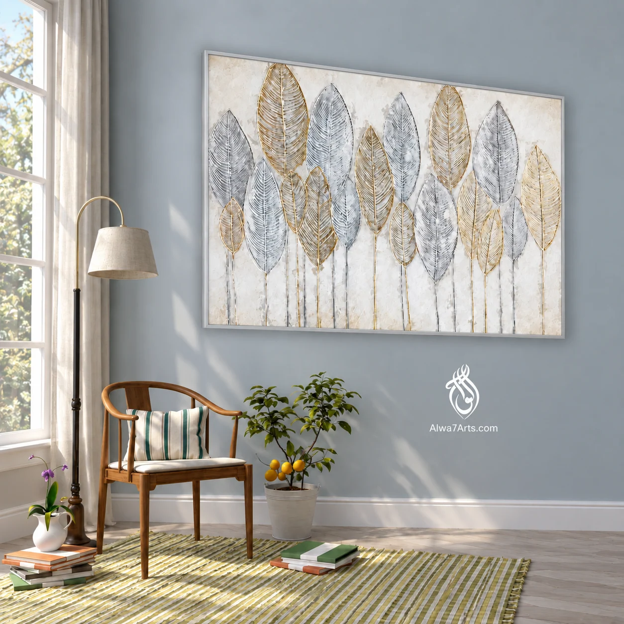 Golden Leaves from Contemporary Abstracts, code ALW-L011