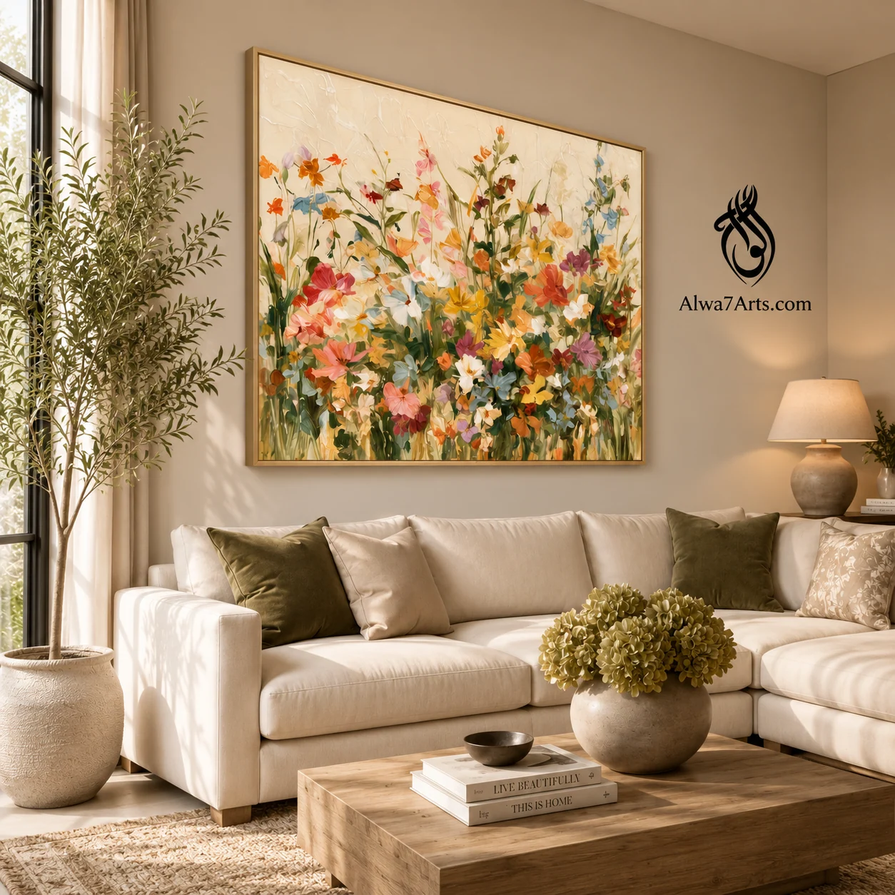لوحة أغصان التفتح من تجريدات الطبيعة، الرمز N129